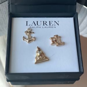Lauren Ralph Lauren Gold-Tone 3-Pc. Set Pavé Crystal Nautical Pins